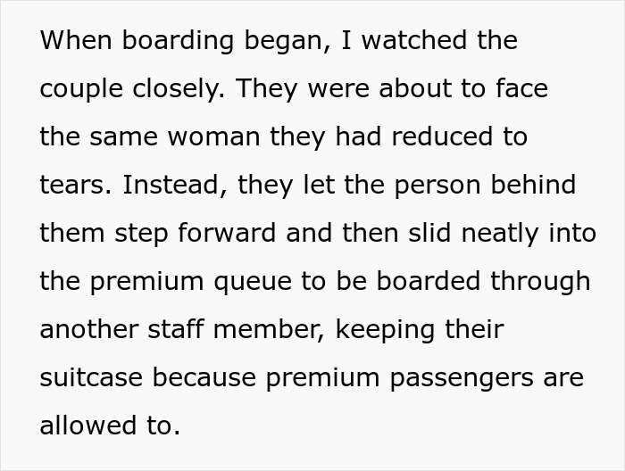 British woman turns hostile over luggage policy, causing emotional distress to airline worker during boarding process. British woman turns hostile over luggage policy, causing emotional distress to airline worker during boarding process.