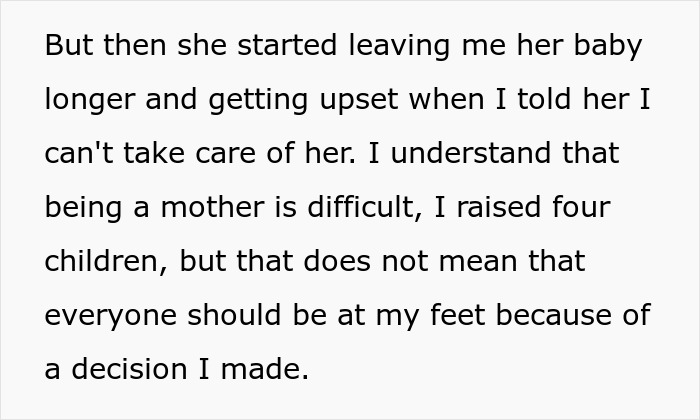Refuse taking care granddaughter - a woman explains the challenges of declining to care for her granddaughter despite family pressures.