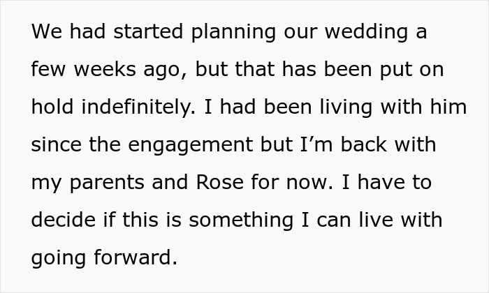 Woman rethinking her engagement after fiancé’s lie about her family causes tension during holiday dinner conversation.