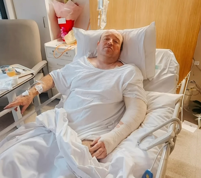 Bondi Beach hero resting in hospital bed with bandaged arm after confronting attacker, update revealed by lawyer Bondi Beach hero resting in hospital bed with bandaged arm after confronting attacker, update revealed by lawyer