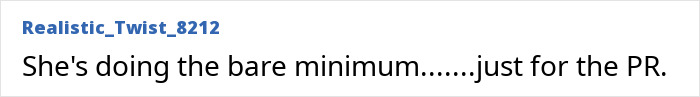 Text message screenshot reading: She's doing the bare minimum just for the PR. Discussing Meghan Markle and her estranged hospitalized father. Text message screenshot reading: She's doing the bare minimum just for the PR. Discussing Meghan Markle and her estranged hospitalized father.
