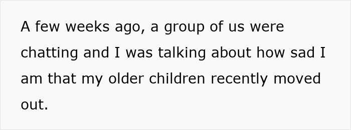 Text excerpt showing a woman feeling weirded out as coworker insists on calling her his work mom.