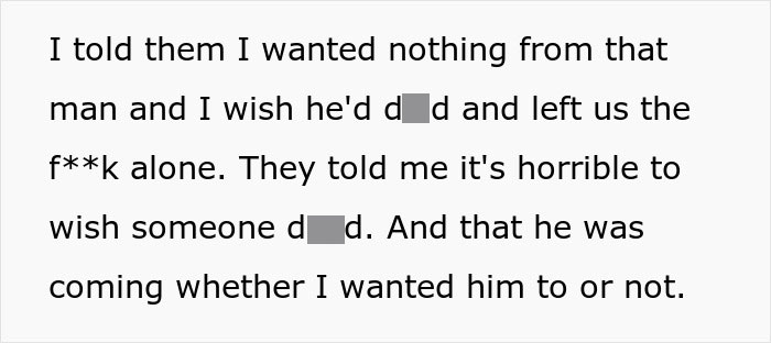Text message showing a guy expressing anger and telling siblings he wants nothing to do with a man and wants them left alone. Text message showing a guy expressing anger and telling siblings he wants nothing to do with a man and wants them left alone.