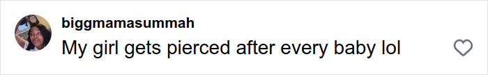 Comment on social media about Cardi B's new neck and back piercings after every baby, reflecting mixed reactions. Comment on social media about Cardi B's new neck and back piercings after every baby, reflecting mixed reactions.