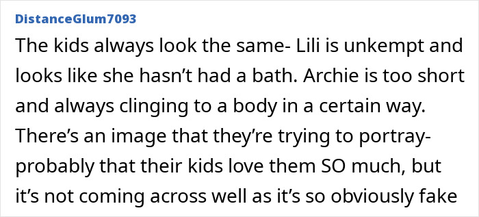 Screenshot of online comment criticizing Prince Harry and Meghan Markle's holiday snap as manipulation and fake by fans. Screenshot of online comment criticizing Prince Harry and Meghan Markle's holiday snap as manipulation and fake by fans.