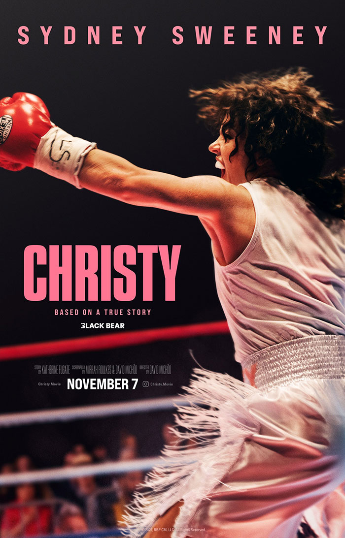 Sydney Sweeney in white boxing outfit throwing a punch in a ring with Sports Illustrated cover style design. Sydney Sweeney in white boxing outfit throwing a punch in a ring with Sports Illustrated cover style design.