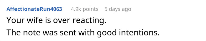 Screenshot of a forum comment discussing a mom furious over teacher’s inappropriate note to her son while dad disagrees. Screenshot of a forum comment discussing a mom furious over teacher’s inappropriate note to her son while dad disagrees.