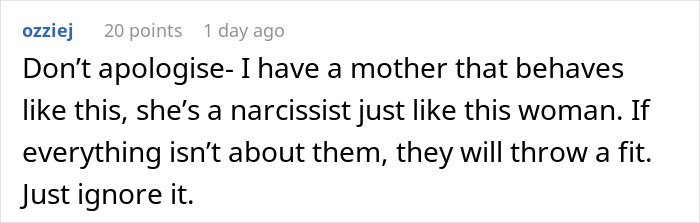 Screenshot of a comment discussing a woman hosting a casual Christmas and her toxic mother-in-law causing conflict.