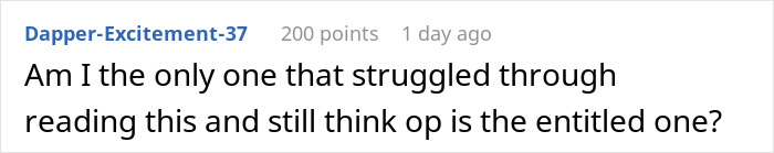 Screenshot of a forum comment discussing a woman bending over backwards for her boyfriend’s son and his girlfriend and feeling disgusted.