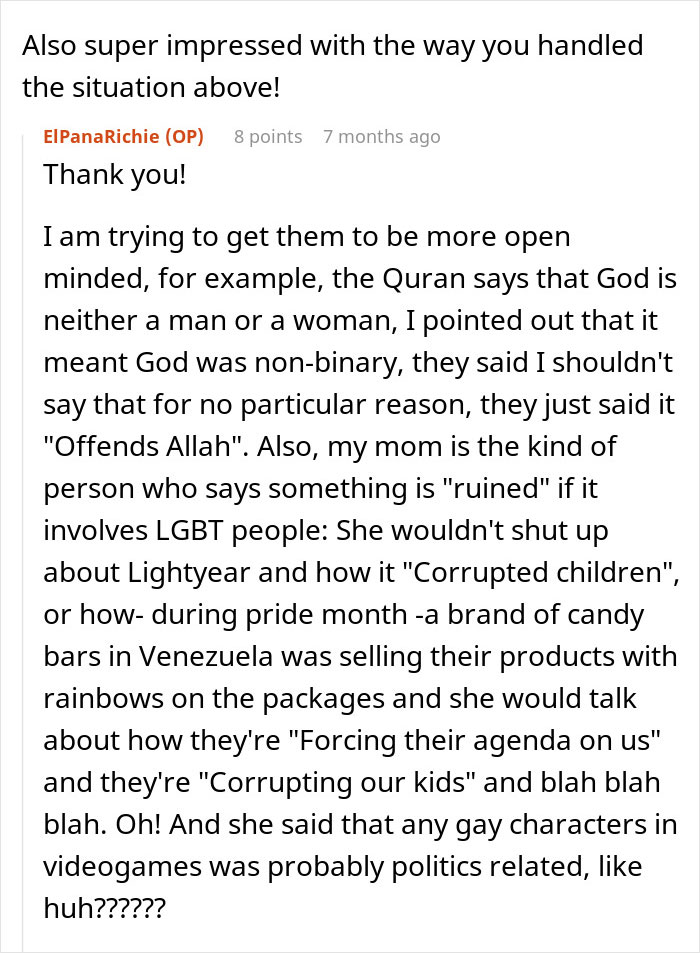 Reddit conversation showing a secretly gay teen discussing homophobic parents and teaching them a lesson on respect in his own way. Reddit conversation showing a secretly gay teen discussing homophobic parents and teaching them a lesson on respect in his own way.