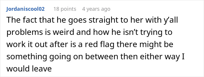 Screenshot of a Reddit comment discussing relationship red flags related to cheating and astrology obsession.