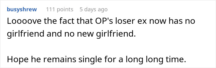 Comment discussing a man losing his girlfriend over a girl at work he has a crush on who is just being nice.