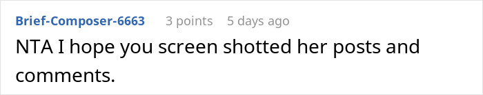 Comment discussing hope that posts and comments from a makeup artist pretending to be sick on a wedding day were screen captured.