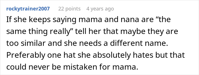 Comment suggesting teaching a toddler distinct names like mama to help a mil teach toddler mama mother first name. Comment suggesting teaching a toddler distinct names like mama to help a mil teach toddler mama mother first name.