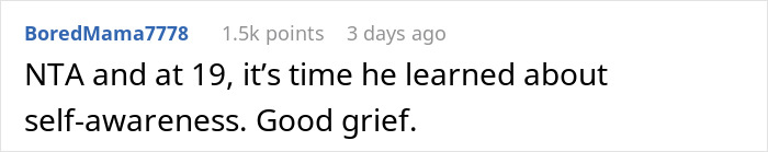 Screenshot of a Reddit comment discussing self-awareness related to a guy wearing an inappropriate shirt to dinner with girlfriend’s parents. Screenshot of a Reddit comment discussing self-awareness related to a guy wearing an inappropriate shirt to dinner with girlfriend’s parents.