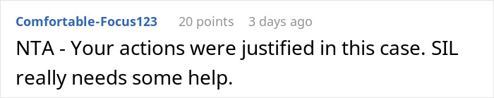 Screenshot of a Reddit comment discussing a justified family intervention regarding obsession with a brother. Screenshot of a Reddit comment discussing a justified family intervention regarding obsession with a brother.