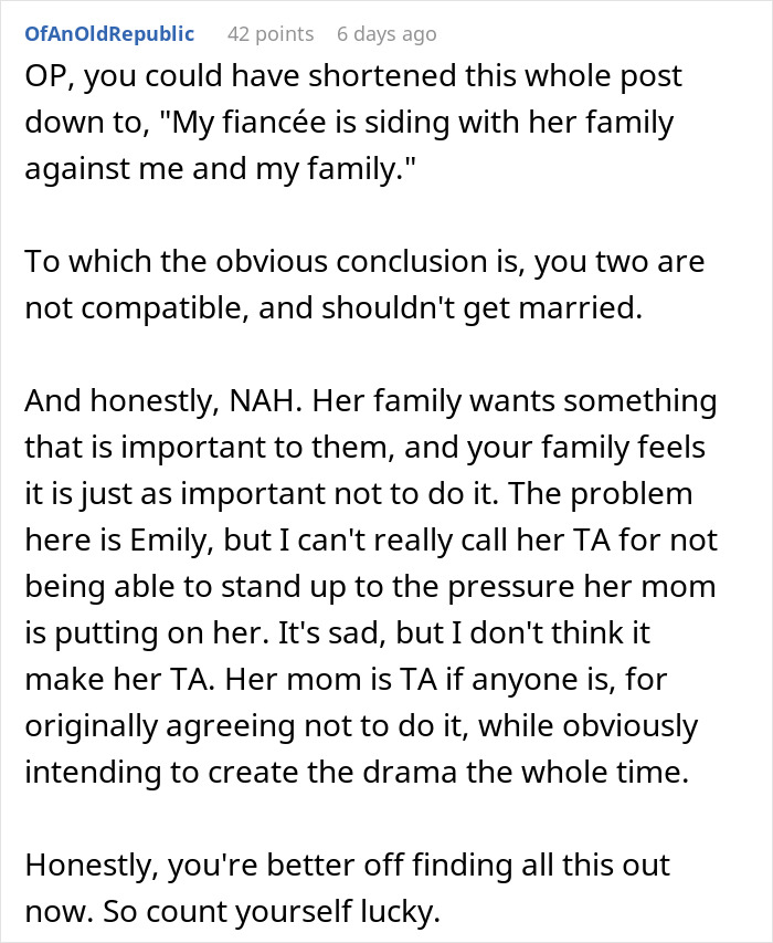 Man considers canceling wedding as fiancée’s family hires private investigator to uncover personal dirt on him. Man considers canceling wedding as fiancée’s family hires private investigator to uncover personal dirt on him.