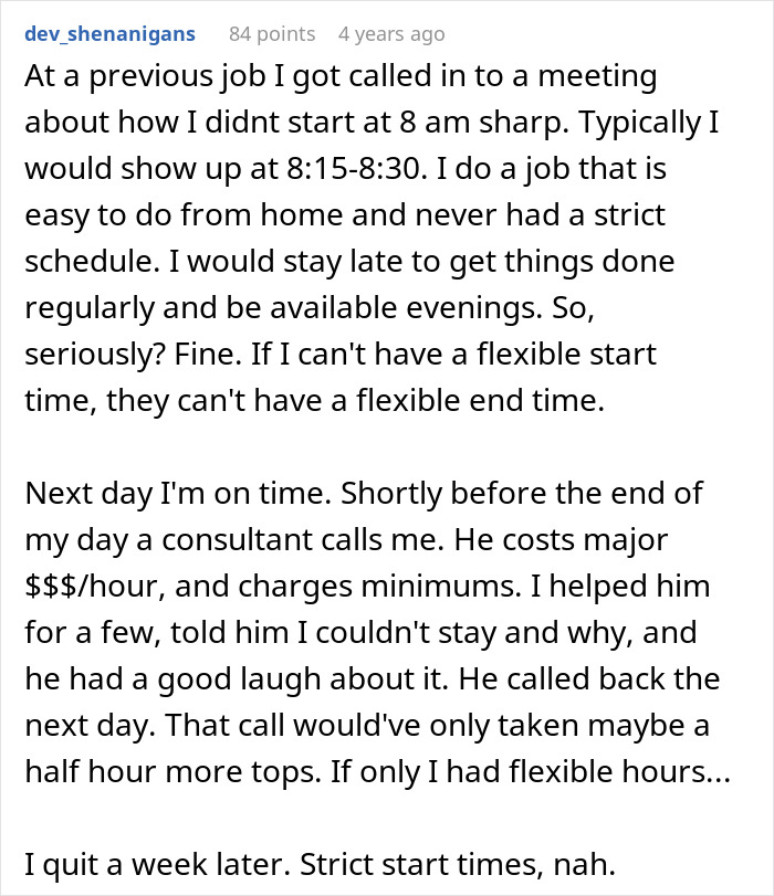 Text post about a manager enforcing strict rules on coffee shop worker leading to a backfire the next day. Text post about a manager enforcing strict rules on coffee shop worker leading to a backfire the next day.