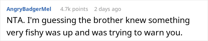 Screenshot of a Reddit comment discussing a painful friendship wake-up call during a wedding dress shopping trip.