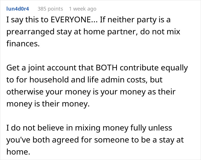 Reddit advice on splitting household expenses fairly between son and girlfriend without mixing all finances. Reddit advice on splitting household expenses fairly between son and girlfriend without mixing all finances.