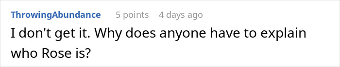 Comment on social media post questioning understanding of woman rethinking engagement after fiancé’s family lie during holiday dinner.
