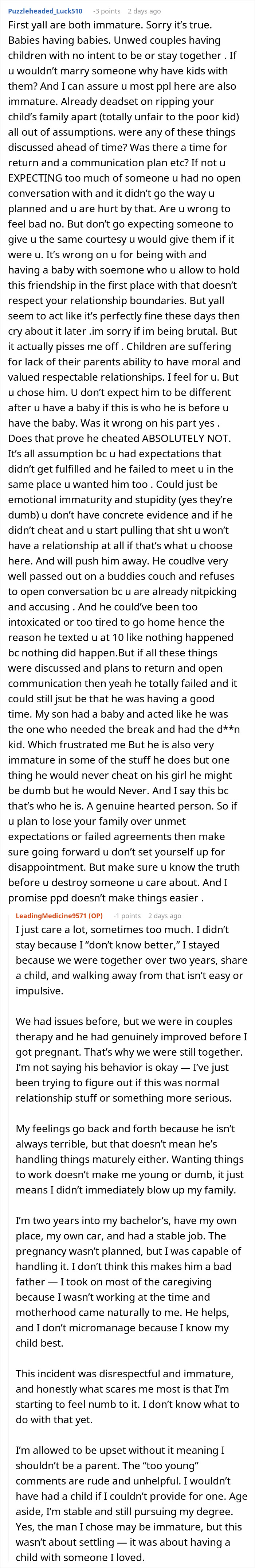 Woman rethinking her relationship after boyfriend abandons her and newborn to party for over 18 hours, feeling hurt and conflicted Woman rethinking her relationship after boyfriend abandons her and newborn to party for over 18 hours, feeling hurt and conflicted