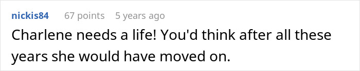 Screenshot of a Reddit comment discussing a woman who believes her husband is cheating and dealing with crazy ex-girlfriends.