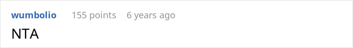 Screenshot of an online comment with user wumbolio responding NTA about a girl crying after roasting friend insults. Screenshot of an online comment with user wumbolio responding NTA about a girl crying after roasting friend insults.