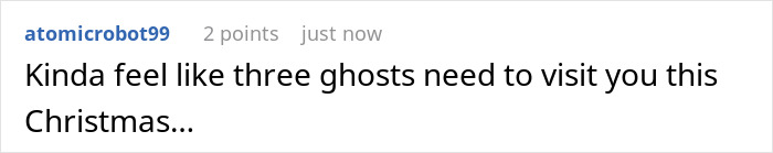 Comment on Reddit post about a guy stealing his own white elephant gift and sparking debate online. Comment on Reddit post about a guy stealing his own white elephant gift and sparking debate online.