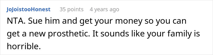 Comment on a forum about a man demanding cousin pay for cruel prank, expressing shock at aunt’s reaction in a family dispute.