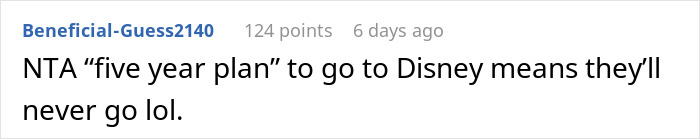 Screenshot of an online comment discussing a plan that relates to protecting a son’s gift amidst family drama.