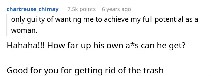 Online discussion screenshot showing a user supporting a woman after boyfriend demands laser removal of all body hair.