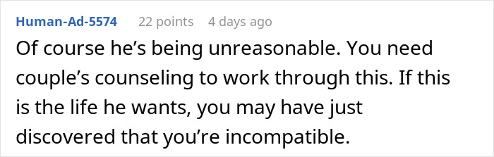 Comment discussing a woman shutting down boys’ nights at their house due to going too far in a relationship conflict. Comment discussing a woman shutting down boys’ nights at their house due to going too far in a relationship conflict.