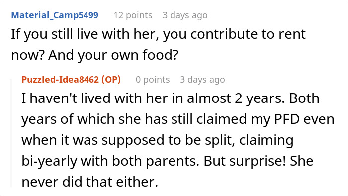 Screenshot of an online conversation where a teen questions missing $30k and a mom gives vague answers. Screenshot of an online conversation where a teen questions missing $30k and a mom gives vague answers.