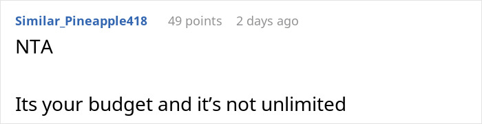 Comment about mom accused of embarrassing son’s girlfriend who offered to cook meals, discussing budget limits. Comment about mom accused of embarrassing son’s girlfriend who offered to cook meals, discussing budget limits.