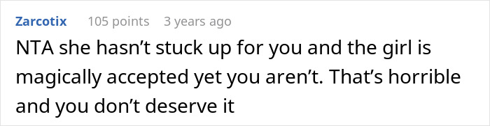 Comment on a forum post about repressed rage at MIL, expressing unfair treatment and lack of support.