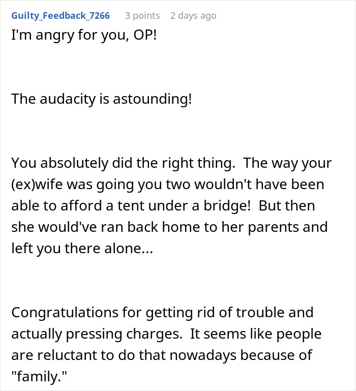 Online comment expressing anger and support over a marriage falling apart due to wife treating husband as ATM machine. Online comment expressing anger and support over a marriage falling apart due to wife treating husband as ATM machine.