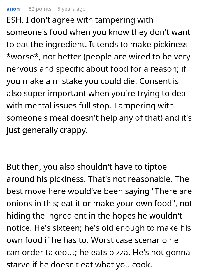 Aunt Outraged That Niece Purposely Made Quiche With Onions For Her Picky Son, Niece Sees No Issue Aunt Outraged That Niece Purposely Made Quiche With Onions For Her Picky Son, Niece Sees No Issue