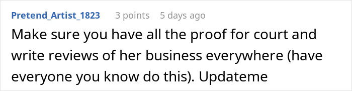 A person typing advice about a makeup artist pretending to be sick on a woman's wedding day for easy money.