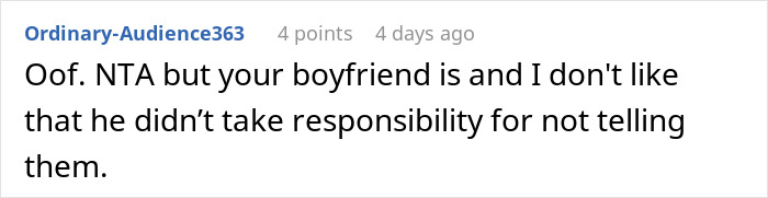 Woman rethinks engagement after fiancé lies about her family causing conflict during holiday dinner conversation.