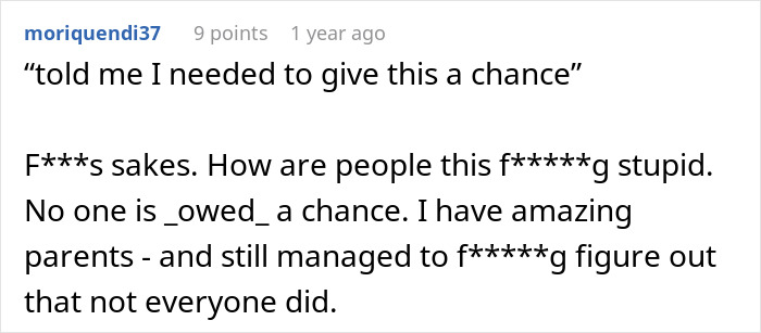 Screenshot of an online comment expressing frustration about siblings who shared the surprise they planned. Screenshot of an online comment expressing frustration about siblings who shared the surprise they planned.