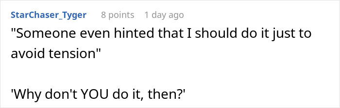 Screenshot of a Reddit comment discussing entitlement to a day off on Christmas because of kids in an online conversation.