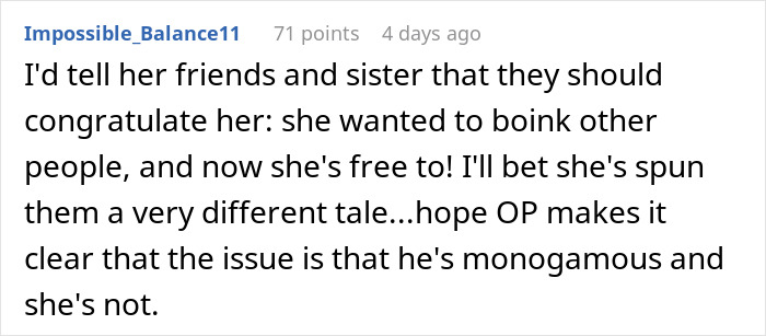 Screenshot of an online comment discussing a fiancée’s unexpected request causing the man to rethink their wedding plans.