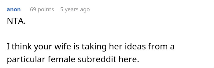 Screenshot of a Reddit comment discussing a dad calling out his wife over teaching their daughter to treat her boyfriend like a personal ATM.