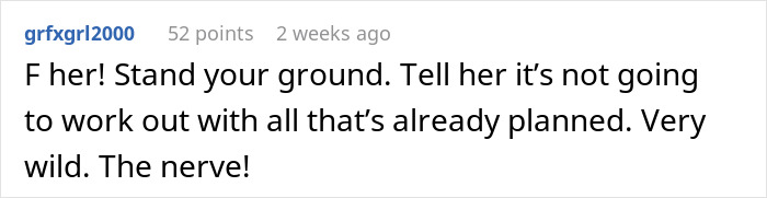 Comment expressing frustration and advising to stand ground after host cancels Xmas over random guest invite at friend's house.