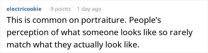 Comment on perception of portraiture discussing how MIL’s plan to make bride look ugly in wedding illustration backfires.