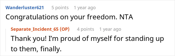 Screenshot of an online forum conversation about a mom furious over a Disney trip excluding her and her 9YO daughter.