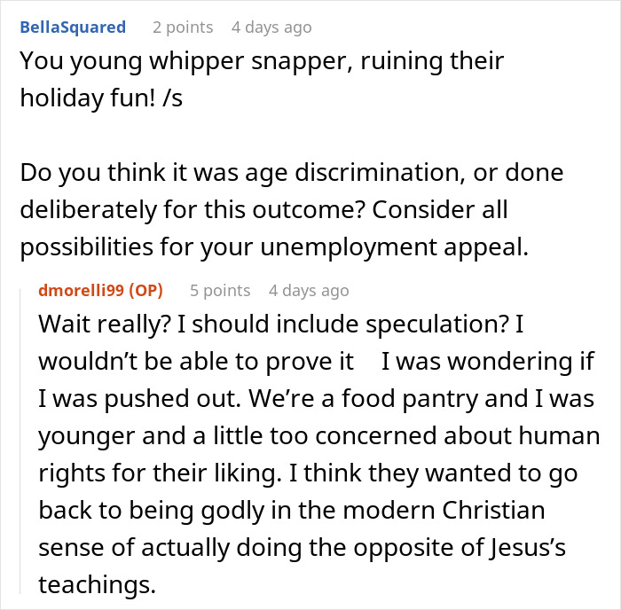 Screenshot of a text conversation showing a heated discussion related to office Christmas music and a coworker’s strong reaction.