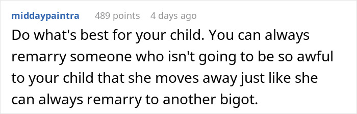 Comment discussing family conflict and transphobic reaction after son comes out, highlighting husband&rsquo;s feelings of family implosion.