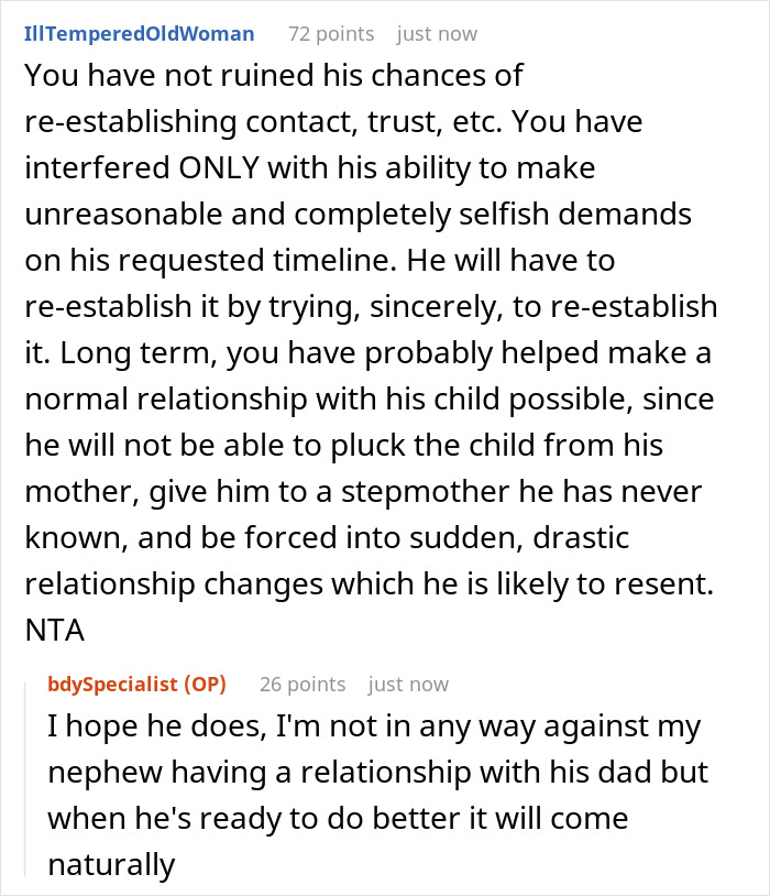 Reddit conversation about custody court and family drama involving brother who abandoned his child. Reddit conversation about custody court and family drama involving brother who abandoned his child.